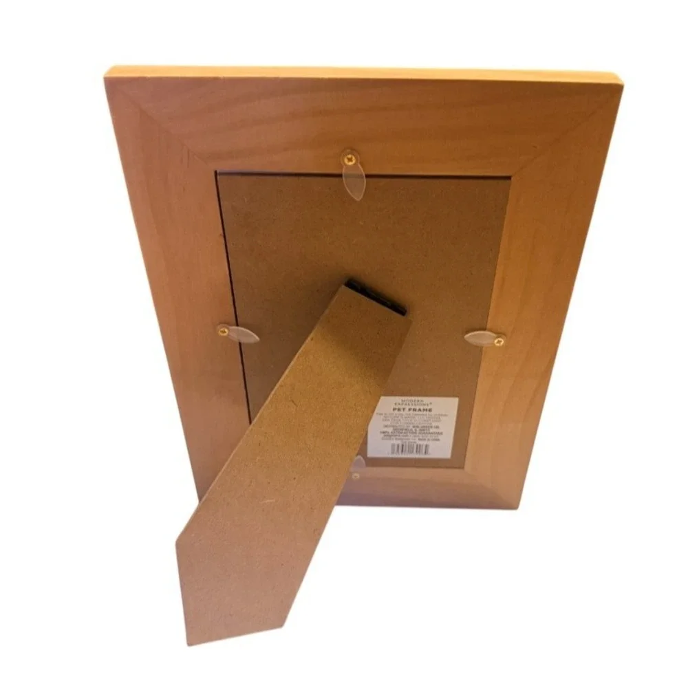4x6 Wooden Dog Paw Print Picture Frame Pet Memorial Photo Display Bin Deal